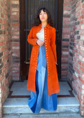 Fantastic 1970s orange suede coat